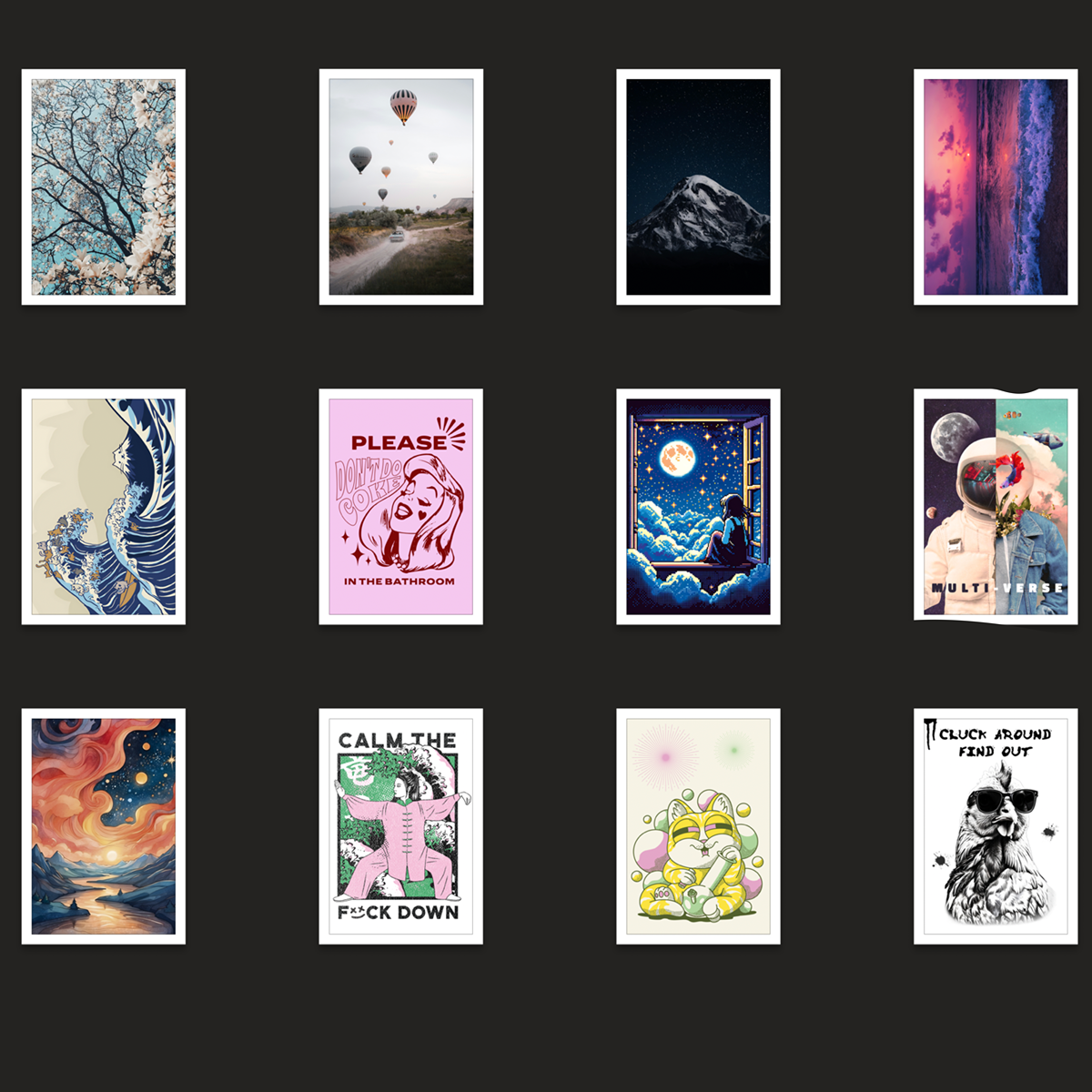 Wall Poster Pack: 50 Assorted 24X36 Wall Posters